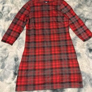 Tommy Hilfiger Red and Black Plaid Dress